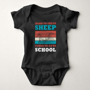 Geboren in Shear Sheep die naar de schoolgeit moet Romper