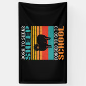 Geboren in Shear Sheep gedwongen naar school te ga Spandoek (Verticaal)