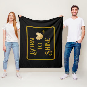 Geboren in Shine Fleece Blanket Deken