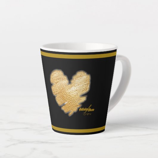 Geboren in Shine Latte Mok (Rechterhoek)