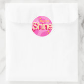 Geboren in Shine Ronde Sticker (Tas)