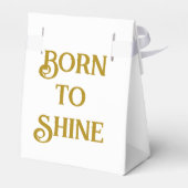 Geboren in Shine White Favor Box Bedankdoosjes (Achterkant)