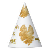 Geboren in Shine White Party Petten Feesthoedjes (Voorkant)