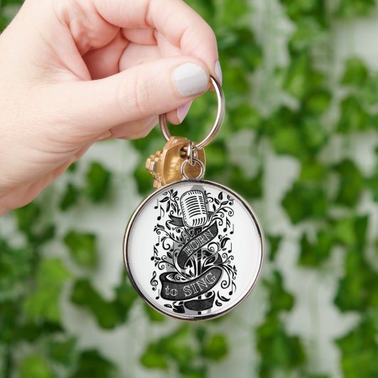 Geboren in Sing Gifts Sleutelhanger (Hand)