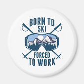 Geboren in Ski gedwongen te werken Magneet (Voorkant)