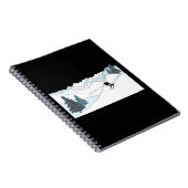 Geboren in Ski-Ski Resort Scene Winter Sports Notitieboek (Rechterzijde)