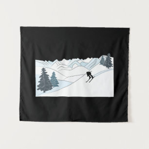 Geboren in Ski-Ski Resort Scene Winter Sports Wandkleed