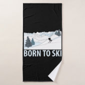 Geboren in Ski Winter Sports Badhanddoek (Badhanddoek)