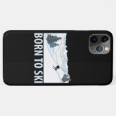 Geboren in Ski Winter Sports Case-Mate iPhone Case (Achterkant (horizontaal))