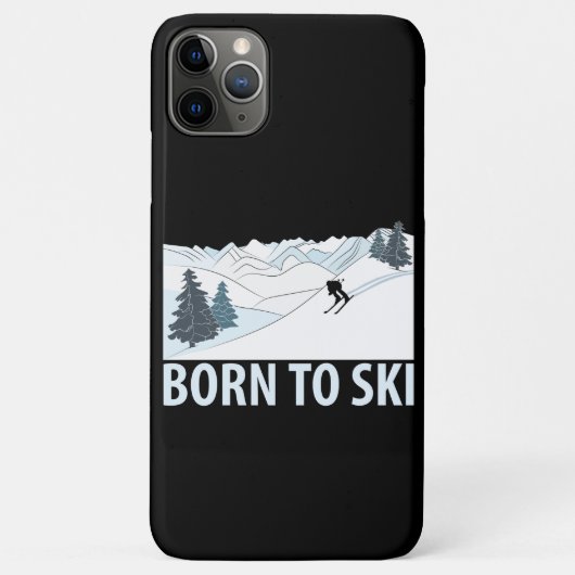 Geboren in Ski Winter Sports Case-Mate iPhone Case (Achterkant)