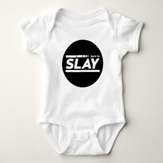 Geboren in Slay Typografie Romper (Voorkant)