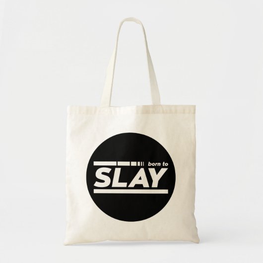 Geboren in Slay Typografie Tote Bag (Voorkant)