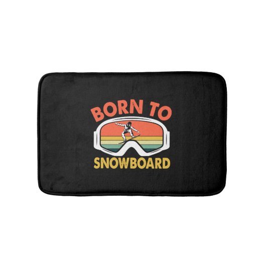 Geboren in Snowboard Badmat (Voorkant)