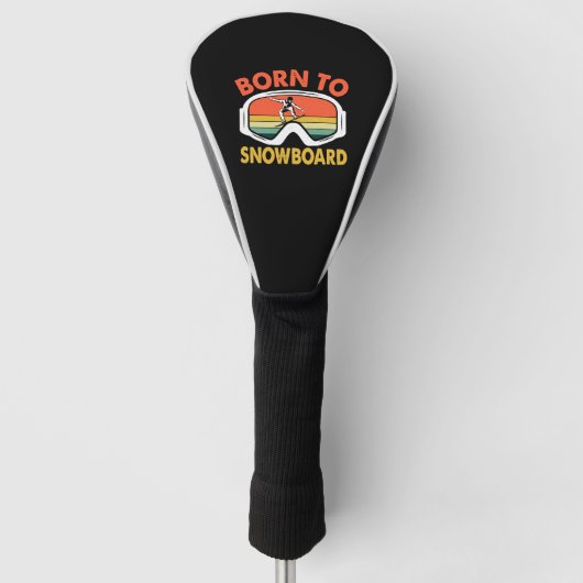 Geboren in Snowboard Golfheadcover (Voorkant)