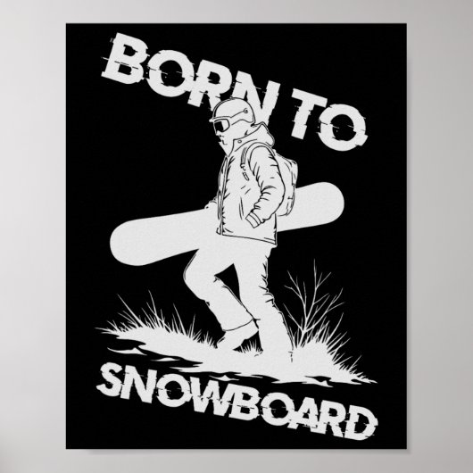 Geboren in Snowboard Poster (Voorkant)