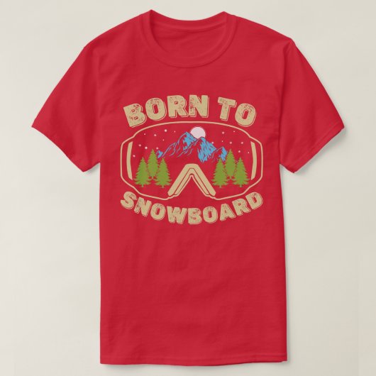 Geboren in Snowboard T-shirt (Design voorkant)