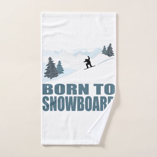 Geboren in Snownoard Winter Sports Handdoek (Handdoek)