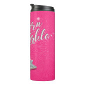 Geboren in Sparkle Cinderella Slipper Shoe Glitter Thermosbeker (Geroteerd rechts)