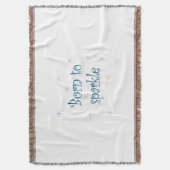 Geboren in Sparkle Deken (Voorkant Verticaal)