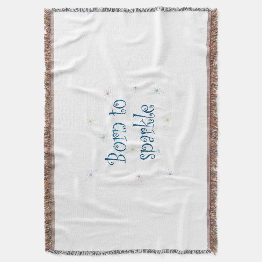 Geboren in Sparkle Deken (Voorkant Verticaal)