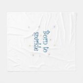 Geboren in Sparkle Fleece Deken (Voorkant (Horizontaal))