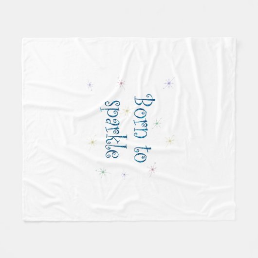 Geboren in Sparkle Fleece Deken (Voorkant (Horizontaal))