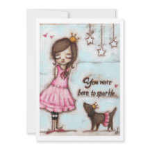 Geboren in Sparkle - Frameable Art Kaart