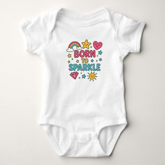 Geboren in Sparkle Romper (Voorkant)