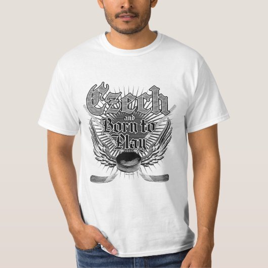 Geboren in Spel (Tsjechisch) T-shirt (Voorkant)