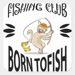 Geboren in Sticker voor Geviste club van vissen