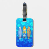 Geboren in Surf Bagagelabel (Achterkant verticaal)