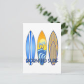 Geboren in Surf Briefkaart (Staand voorkant)