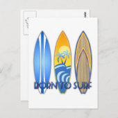 Geboren in Surf Briefkaart (Voorkant / Achterkant)