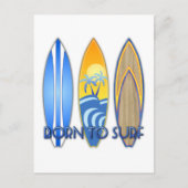 Geboren in Surf Briefkaart (Voorkant)