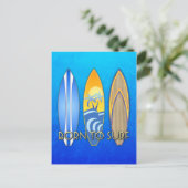 Geboren in Surf Briefkaart (Staand voorkant)