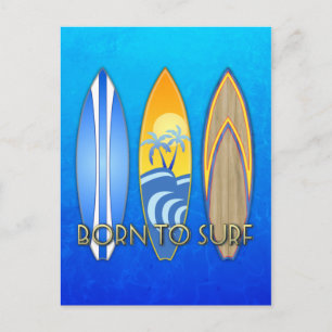 Geboren in Surf Briefkaart