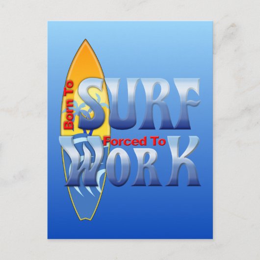 Geboren in Surf Briefkaart (Voorkant)