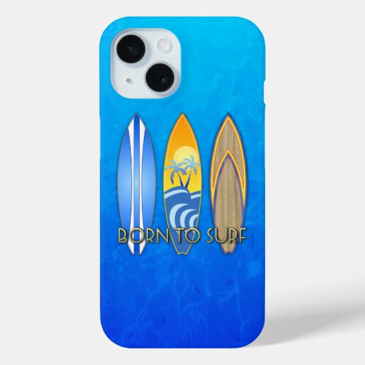 Geboren in Surf Case-Mate iPhone Case (Achterkant)