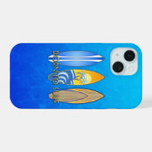 Geboren in Surf iPhone 15 Case (Achterkant horizontaal)
