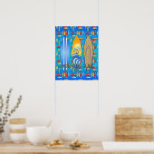Geboren in Surf Poster (Keuken)