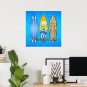Geboren in Surf Poster (Thuiskantoor)
