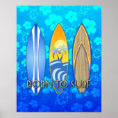 Geboren in Surf Poster (Voorkant)