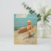Geboren in Surf | Schattige  surfen Briefkaart (Staand voorkant)