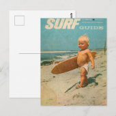 Geboren in Surf | Schattige  surfen Briefkaart (Voorkant / Achterkant)