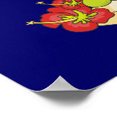 Geboren in Surf T-shirts en cadeautjes Poster (Hoek)