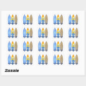Geboren in Surf Vierkante Sticker (Vel)