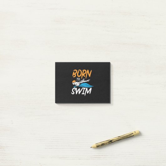 Geboren in Swim Post-it® Notes (Op bureau)