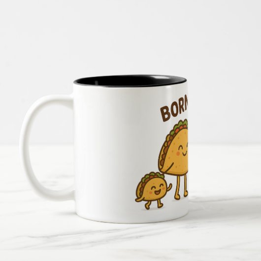 Geboren in Taco - Schattigee familie Taco Tweekleurige Koffiemok (Links)