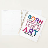 Geboren in Teach Art Cute Art Teacher Lessen Planner (Display)