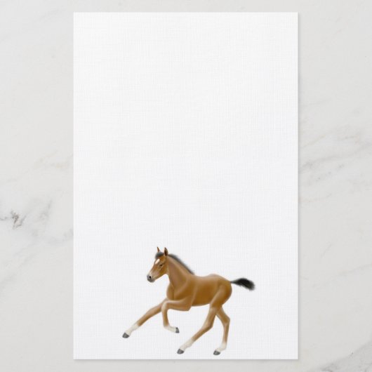 Geboren in Thoroughbred Foal Stationery Briefpapier (Voorkant)
